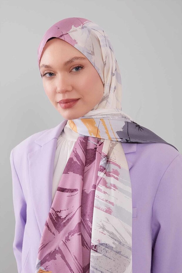 شال منسوج بنمط التويل المدخن