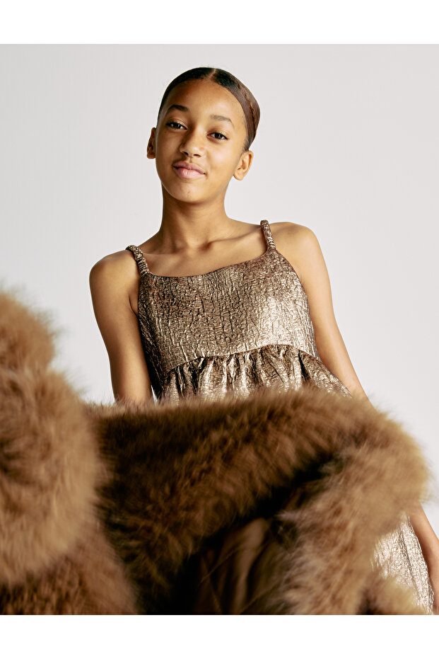 Parlak Detaylı Elbise - 5