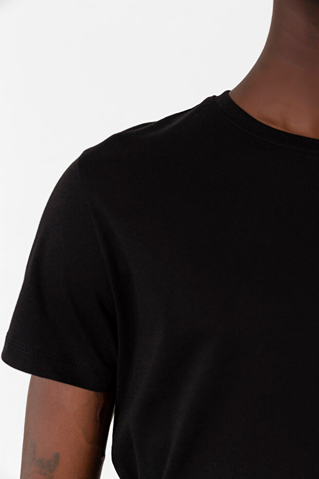 Blackpink Jump Basic Logo Siyah Erkek Tshirt - 2