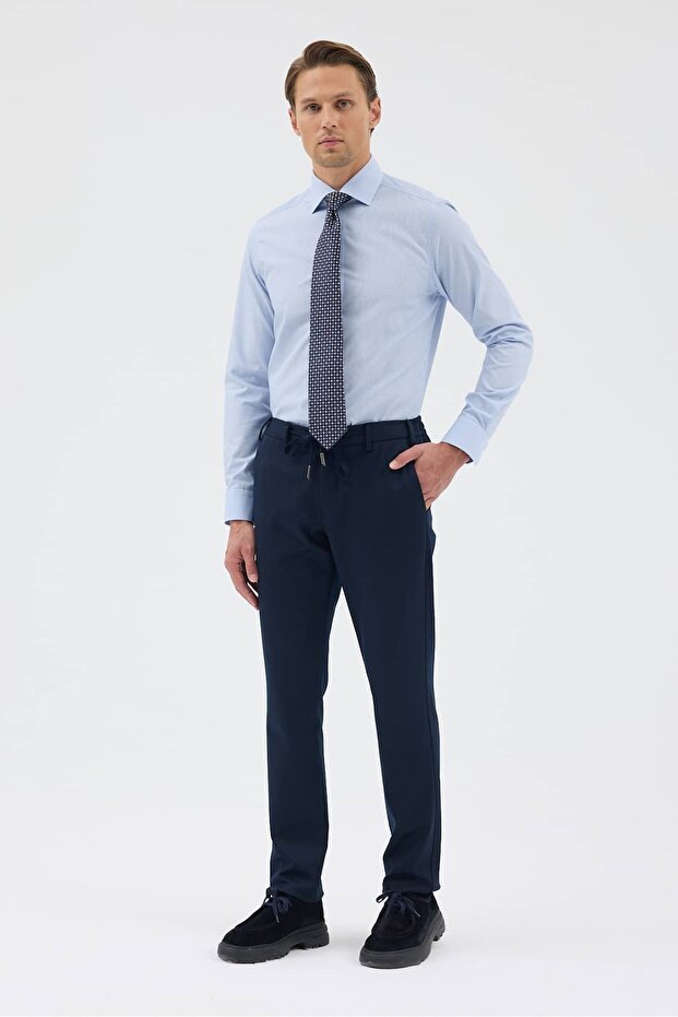 Erkek Örme Lacivert Pantolon - 3