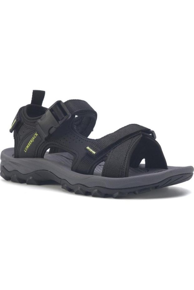 Laggun Black Anatomical Comfort Sports Sandals with Straps
