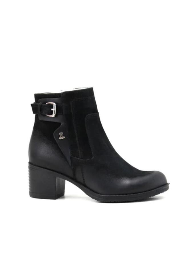 1779011K Women's Genuine Leather Heeled Classic Boots