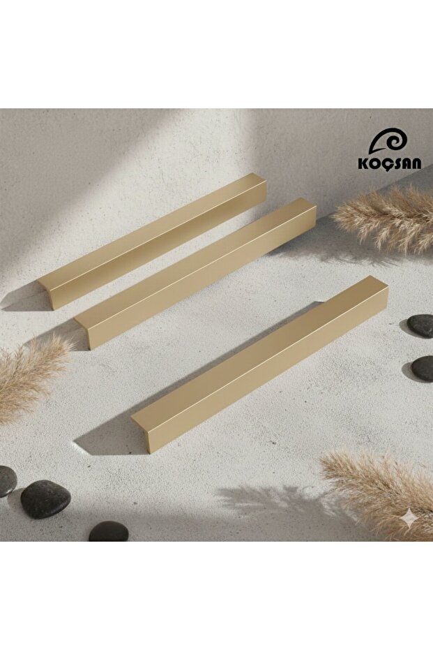Leta handle luxury country kitchen furniture cabinet drawer handle matte gold 224 mm