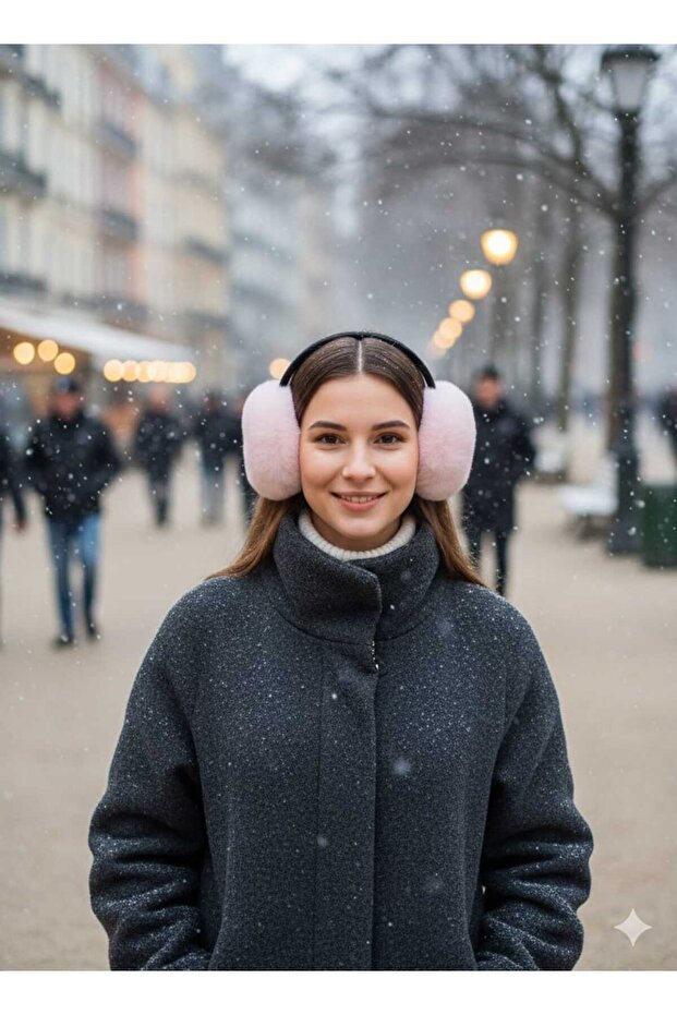 Foldable soft texture plush earmuff - 4