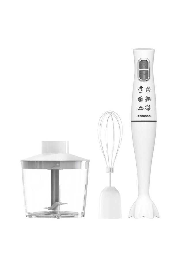 Lifestyle 300W Hand Blender with Food Chopper & Whisk – 500mL Bowl, UK Plug