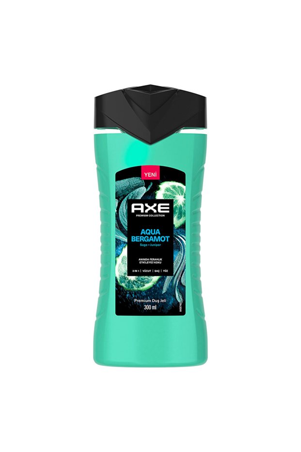 4 Pcs Axe Shower Gel 3in1 Aqua Bergamot 300 ml