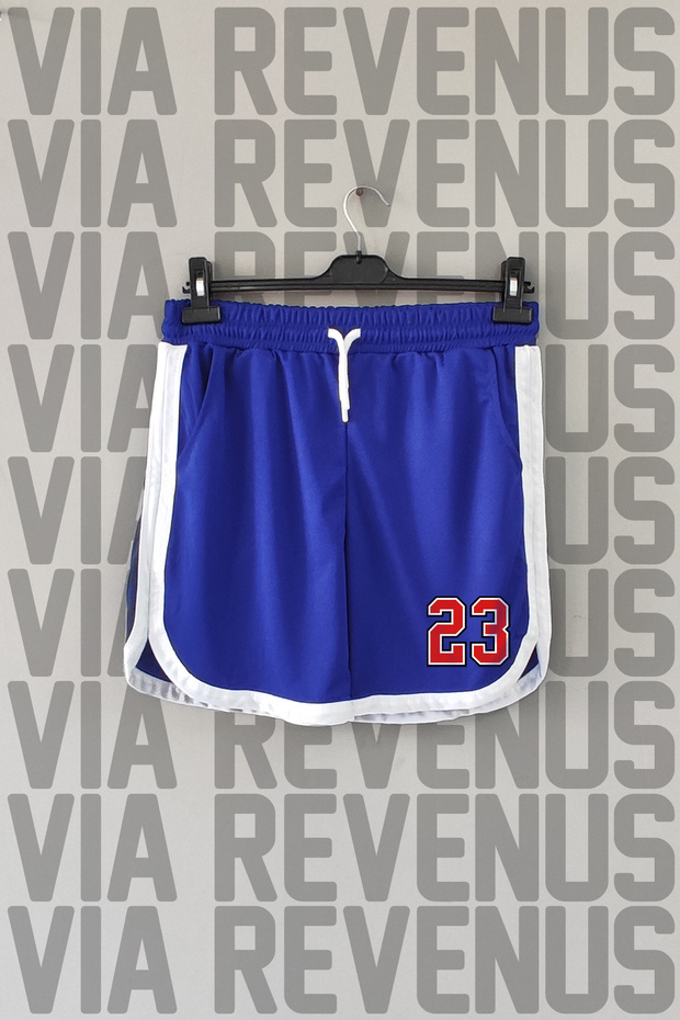 23 Number Printed Unisex Retro Varsity Sports Training Shorts