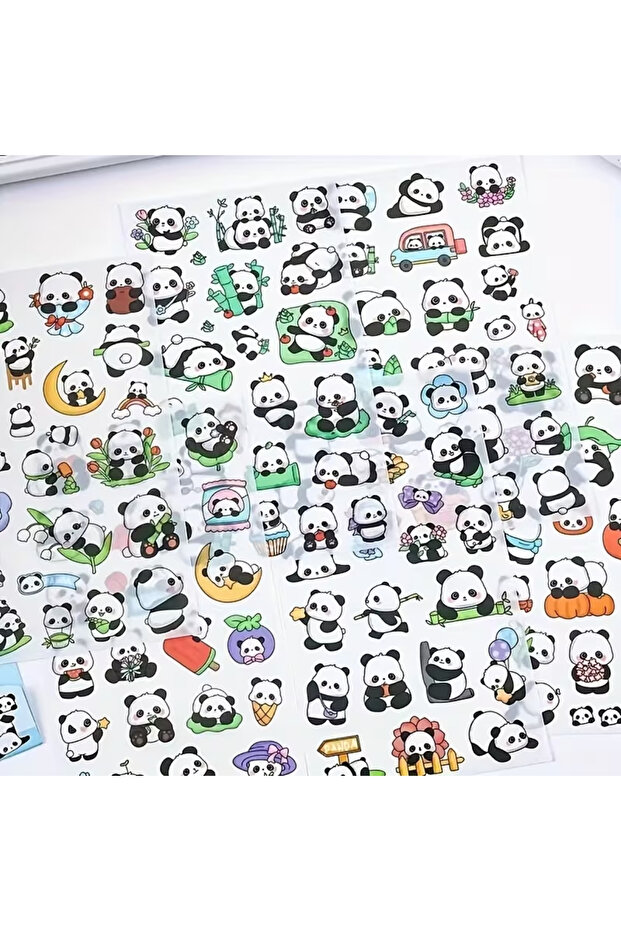 1 Sheet 20 Pieces Transparent Panda Sticker Cute Kawaii