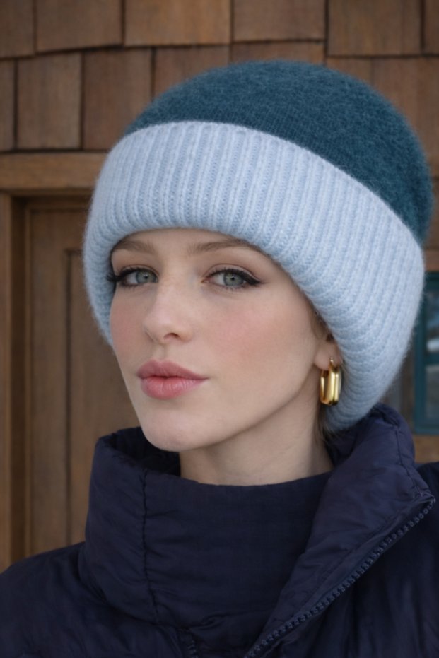 Double Color Thick Premium Mohair Beanie