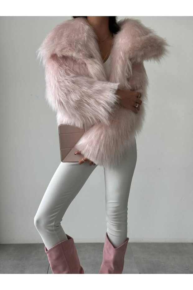 Sakallı Peluş Mont - 5