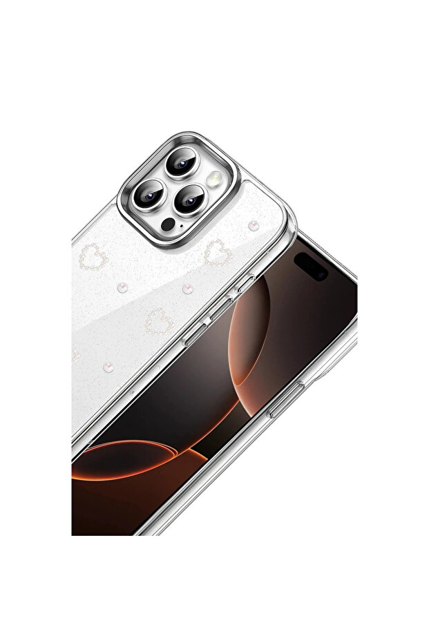 حافظة متوافقة مع هاتف iPhone 14 Pro Max، شفافة مع نقش لامع على شكل فيونكة، نمط غطاء 10 - 3