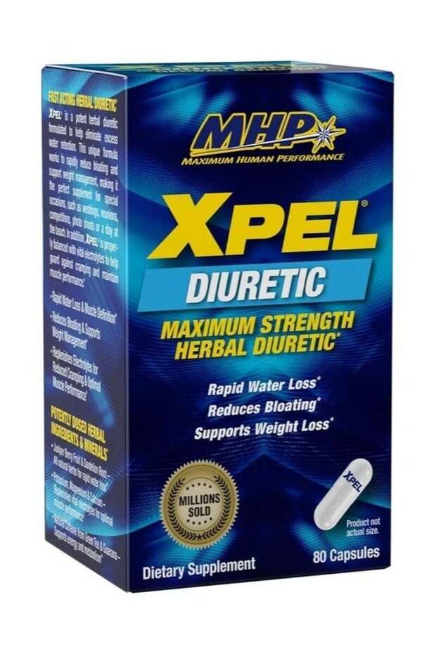 XPEL Maximum Strength Diuretic – Herbal Water Reduction Support | 80 Capsules