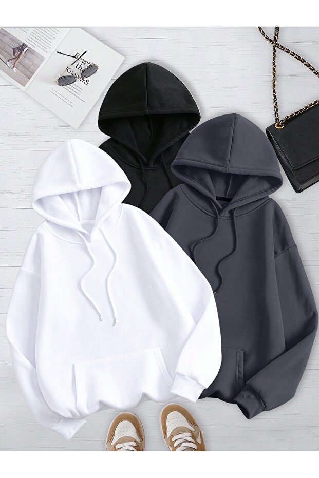 3 Threads / Set of 3 Hooded Sweatshirt