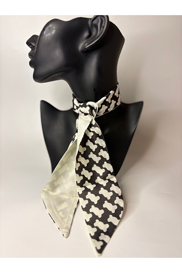 Patterned Thin Scarf, Ribbon (6X85 cm)