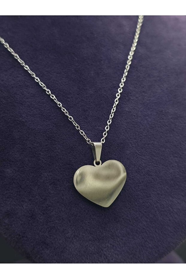 Heart Model Love Beloved Symbol Stoneless Suitable for Daily Use Steel Necklace