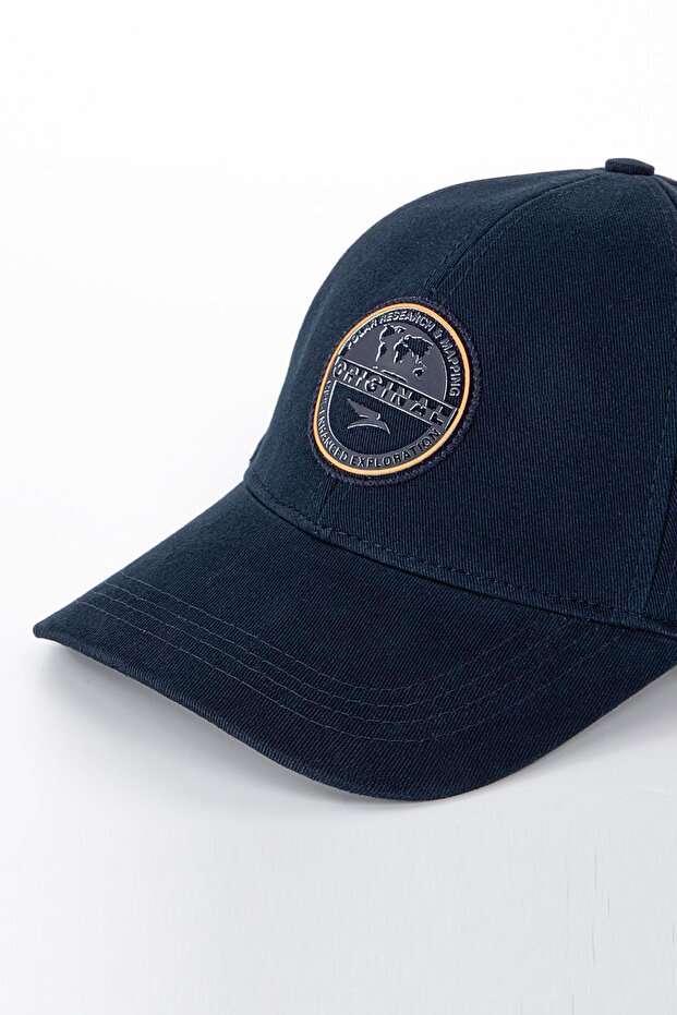 قبعة رجالية باللون الأزرق الداكن - 7