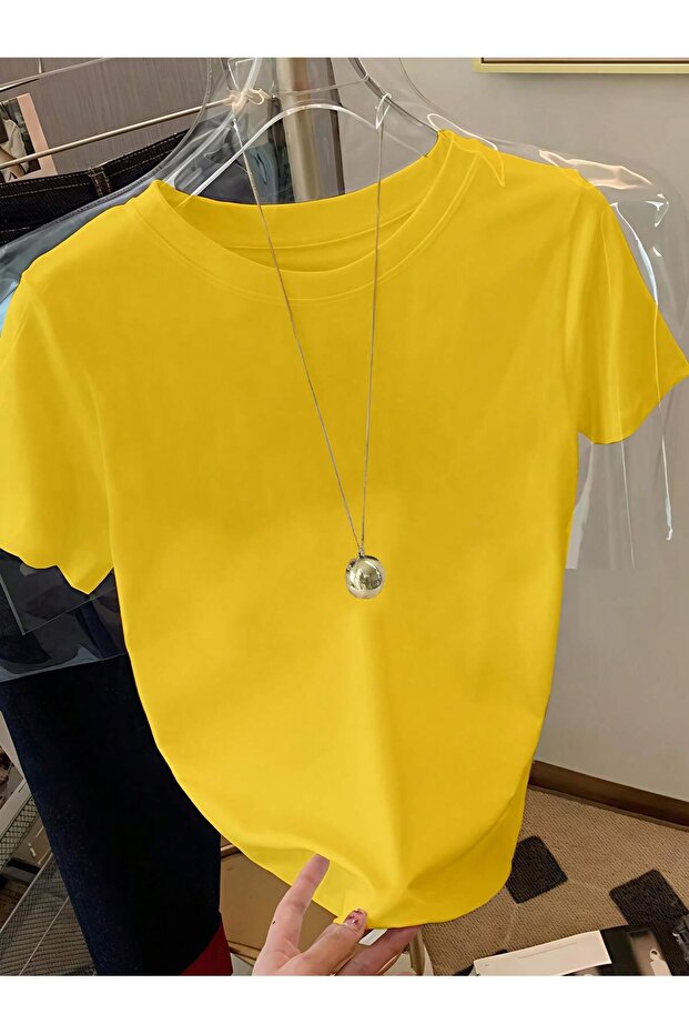 Bisiklet Yaka Basic Tişört - 1