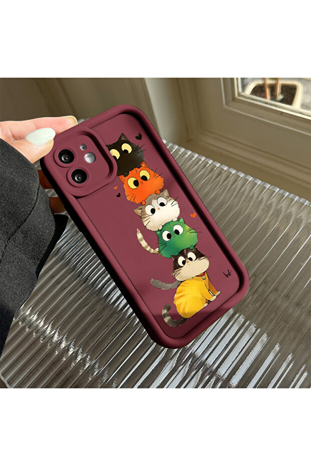 جراب هاتف من السيليكون الناعم بنمط القطط مع حماية للكاميرا متوافق مع هاتف تكنو كامون 20 - 4