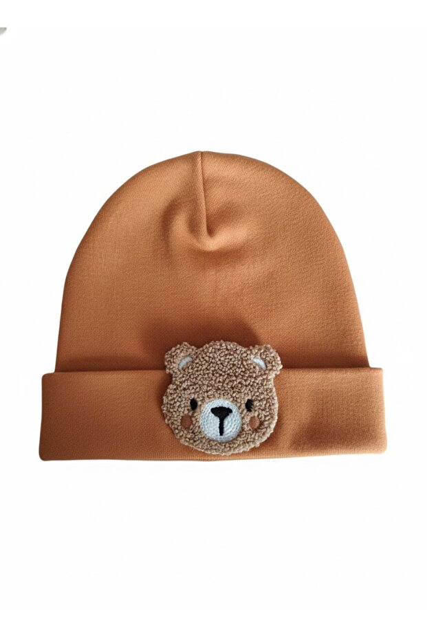 Baby Boy Bear Embroidered Cotton Hat