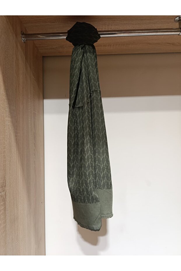Cotton Monogram a Pattern Shawl - 2