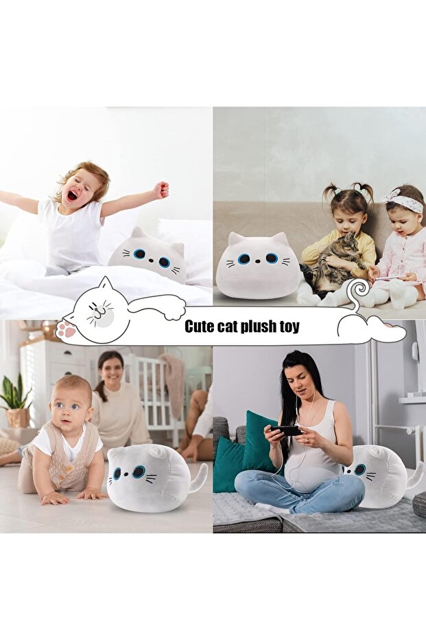لعبة قطة بيضاء قطيفة - 5
