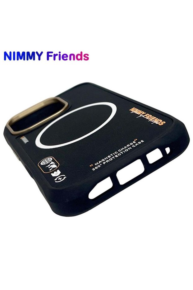 iPhone 16 Pro Compatible 3D Interchangeable Magsafe Enabled Protection Magnetic Silicone Case Black