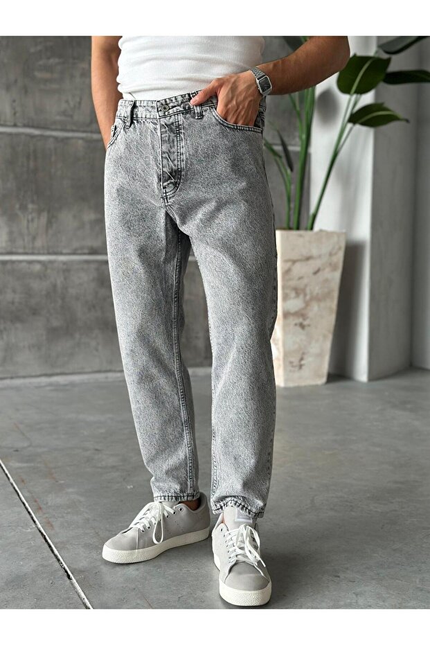 P2673 Smoked Washed Boyfriend Pants