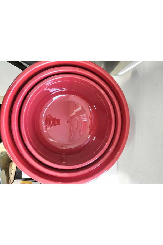 3-Piece Mixed Vivid Color Plastic Basin Set Kitchen Container Bowl Set (7.5/10/15 Liters)3