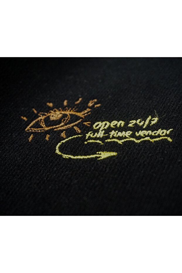 Selanik Örme Oversize Siyah Hırka - 4