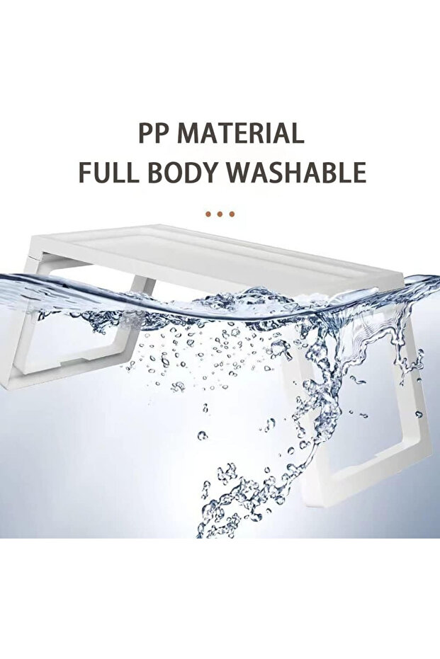 Foldable Coffee Table, Multi-Functional Portable, Tablet - Computer Table Overbed Breakfast Table - 7