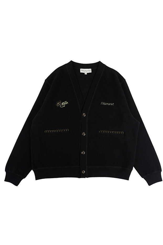 Selanik Örme Oversize Siyah Hırka - 1