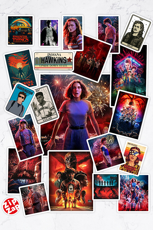 Stranger Things No 2 Series Phone Laptop Bullet Journal Adhesive Foil Sticker Pack (21 Pcs)