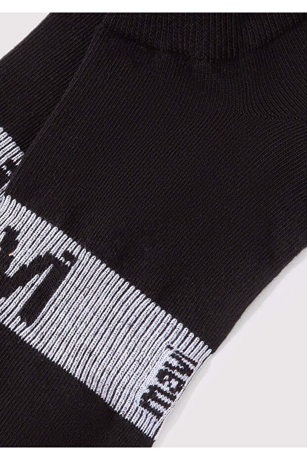 6'lı Logo Baskılı Patik Çorap - 3