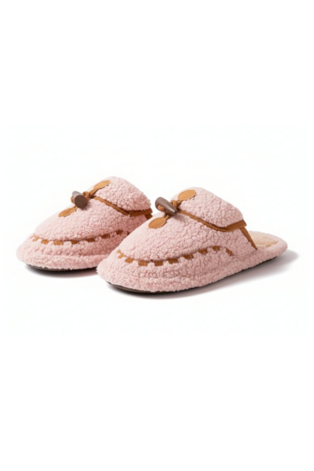 Women's Plush House Slippers Non-Slip Silent Sole Winter Comfortable Slippers
