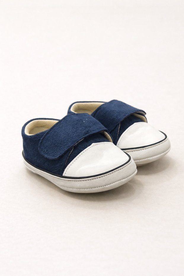Linen Fabric Baby Shoes, Velcro Anti-Slip Sole First Step