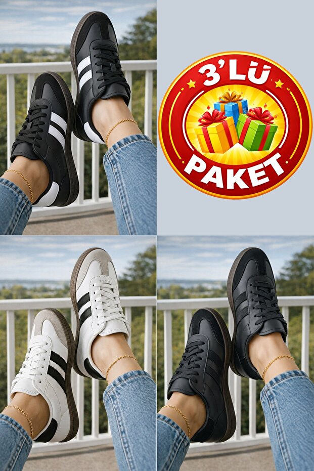 3-Pack Flex Run Unisex Sports Shoes Daily Casual Sneakers