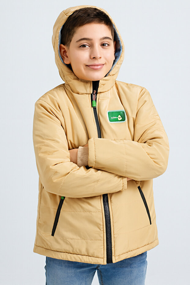 Children's Coat with Fleece Lining and Hood