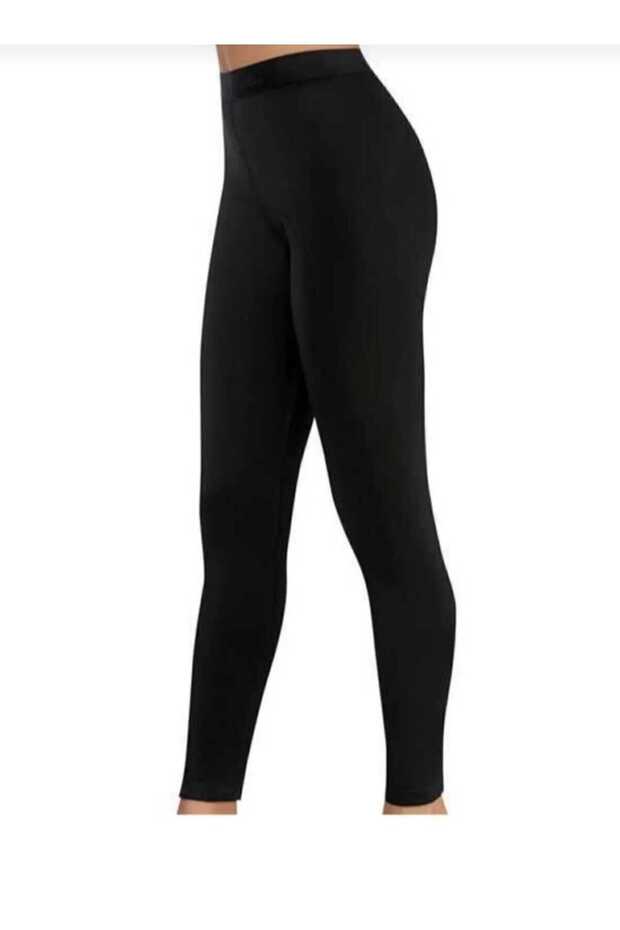 Winter Thermal Towel Knit Women's Leggings Black Color