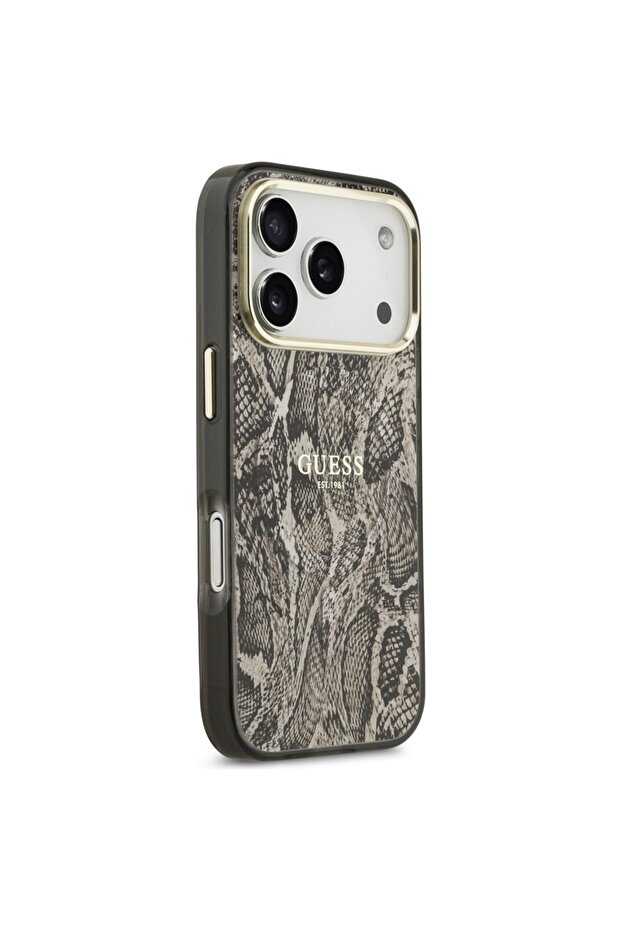 Θήκη Python Pattern MagSafe για iPhone 17 Pro, καφέ - 4