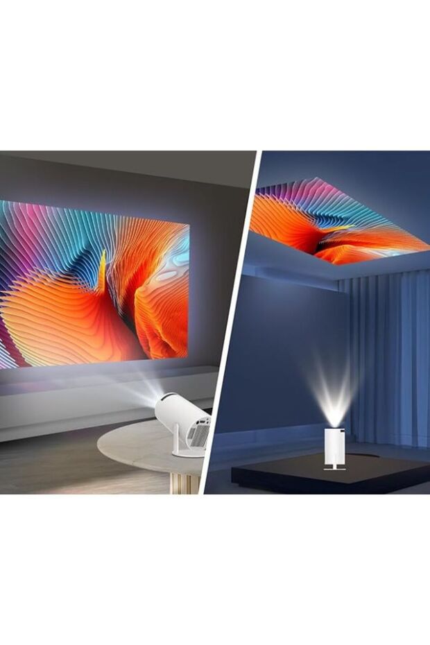 بروجكتر Hy300 Pro ذكي 4K أندرويد 11 واي فاي 6 بلوتوث محمول ريموت كنترول سينما منزلية - 2