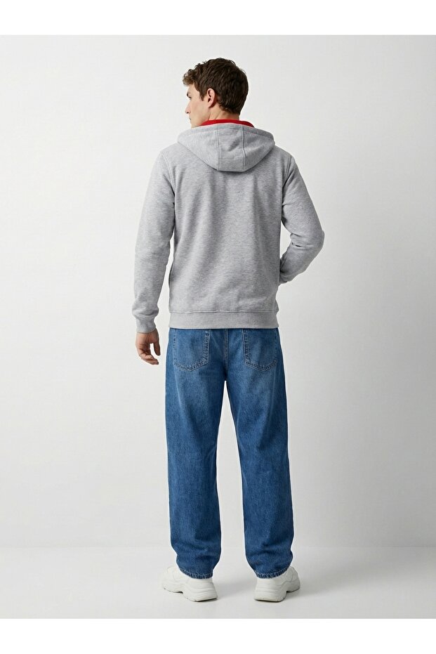 Basic Kapüşonlu Hırka Unisex - 6