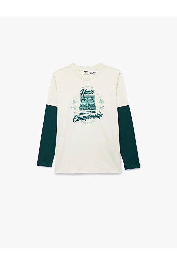 Cotton Harry Potter Printed Long Sleeve Crew Neck Licensed T-Shirt