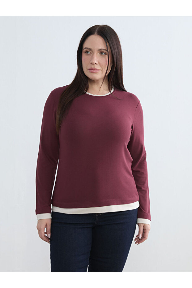 Esvab • Modern & Distinctive Plus Size Zero Roba Collar Women's T-Shirt
