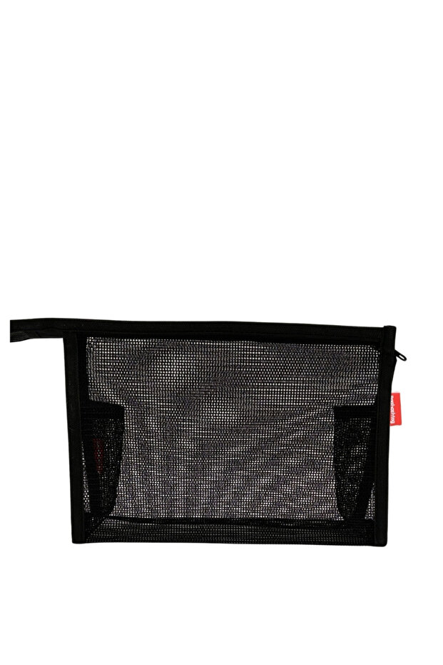 Siyah File Clutch Çanta - 2