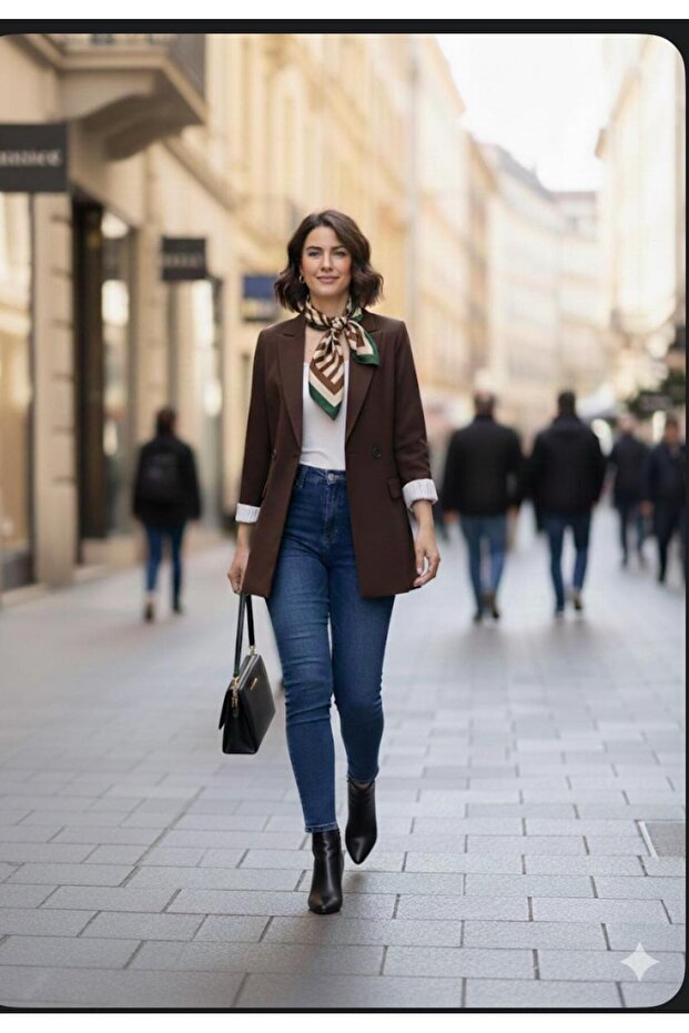 kahve blazer ceket - 6