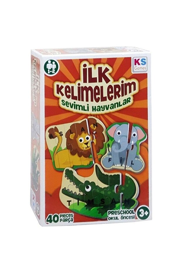 Puzzle My First Words Cute Animals 40 Pieces Ik805
