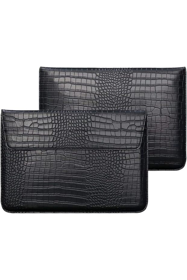 Laptop Bags Sleeve For MacBook Air 15 inch 2023 M2 A2941 Crocodile Grain PU Leather Flap Style Case