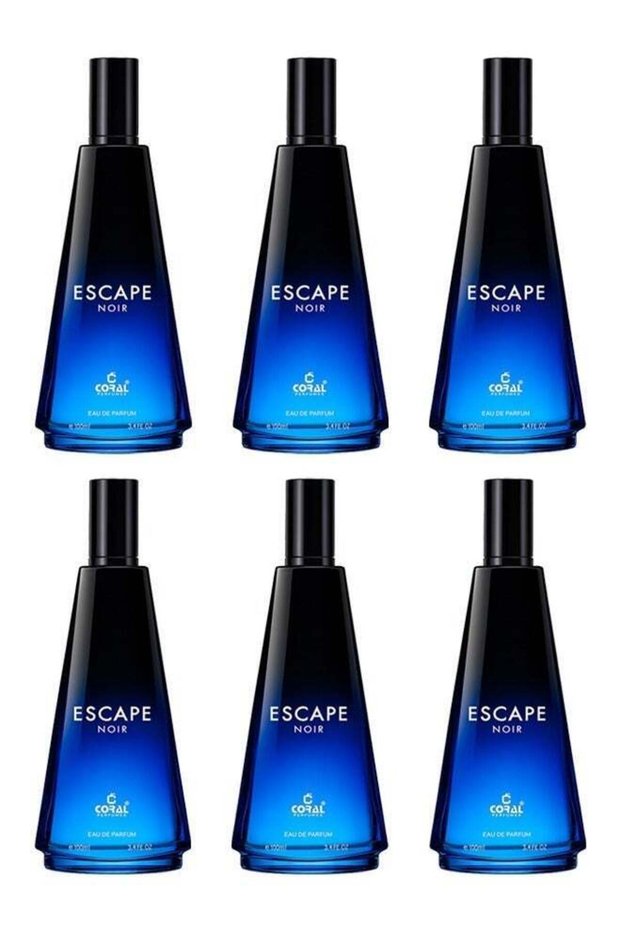 Coral Escape Noir Perfume For Men – Pack of 6 x 100ml | Eau De Parfum | Long-Lasting Aromatic Blend of Citrus, Spices & Woody Notes | Premium Luxury Men’s Perfume