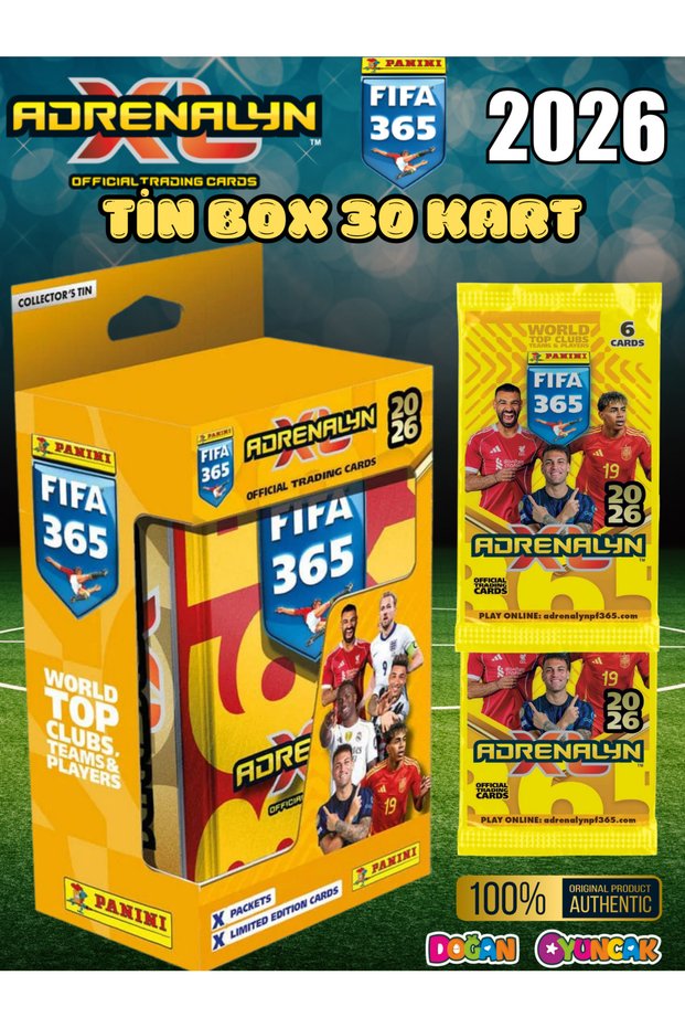 Panini Fifa 365 Adrenalyn XL 2026 Metal Box Pack - Football Player Cards - Trading Player Card - Fif