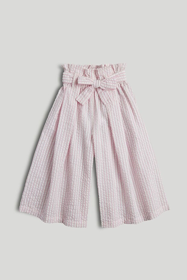 Pink Striped Culotte Trousers